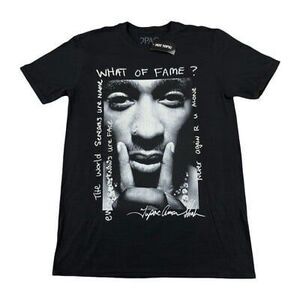 2Pac Tupac Shakur Men's 100% Cotton Y2K Graphic What Of Fame T-Shirt M